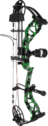 Bear Legit MAXX RTH in color Fred Bear Electric featuring it's ready-to-hunt package.