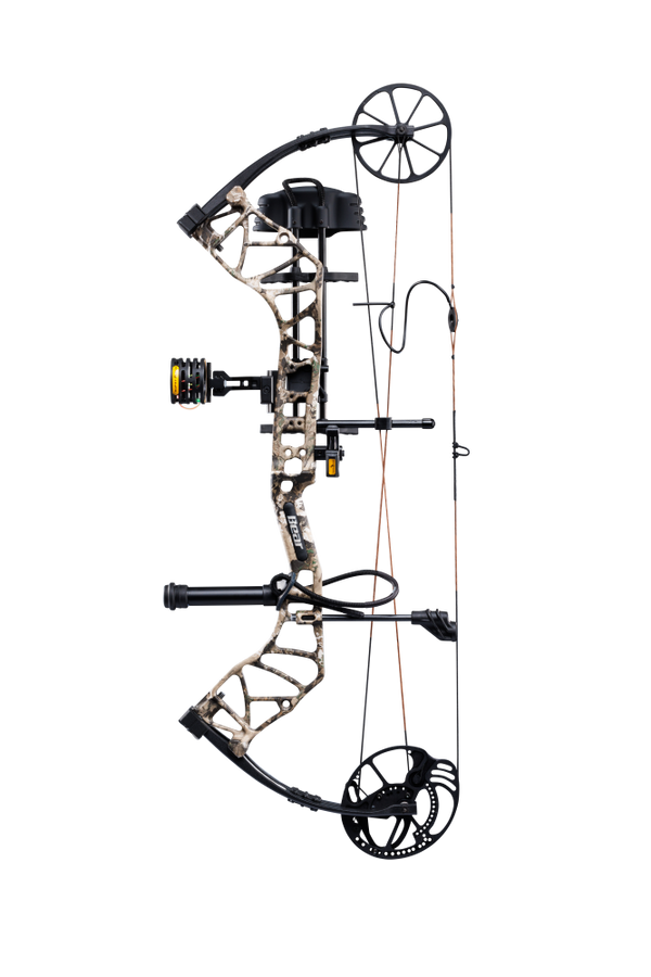 The Bear Species XT RTH reaches speeds up to speeds of up to 320 feet per second and boasts an 80% let off. 