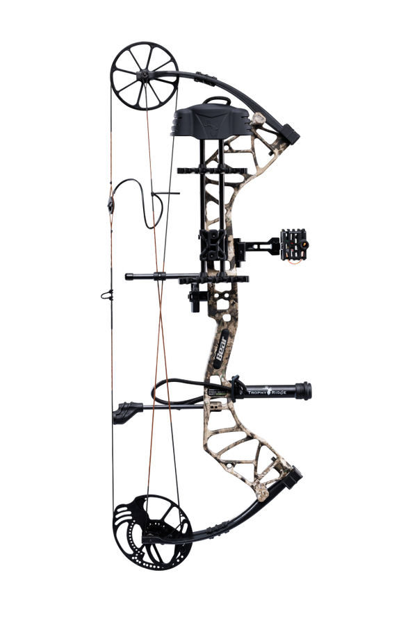 Bear Species XT single cam compound bow with Trophy Ridge Ready-to-Hunt package.